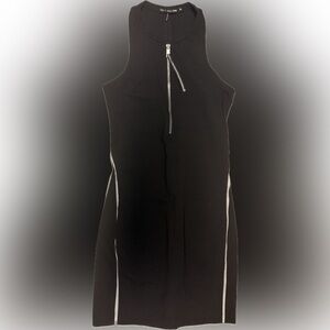 Rag & Bone Black Mini Sleeveless Dress with Silver Zipper | XS